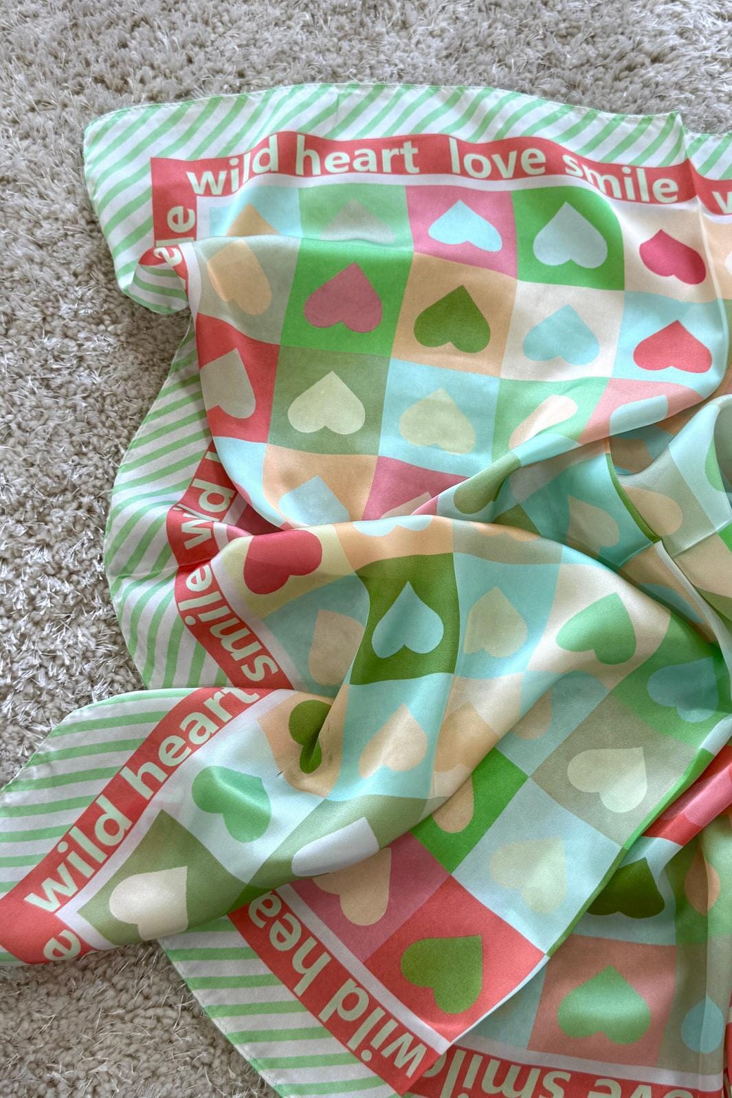 A-bee - Dina Scarf - Green Tørklæder