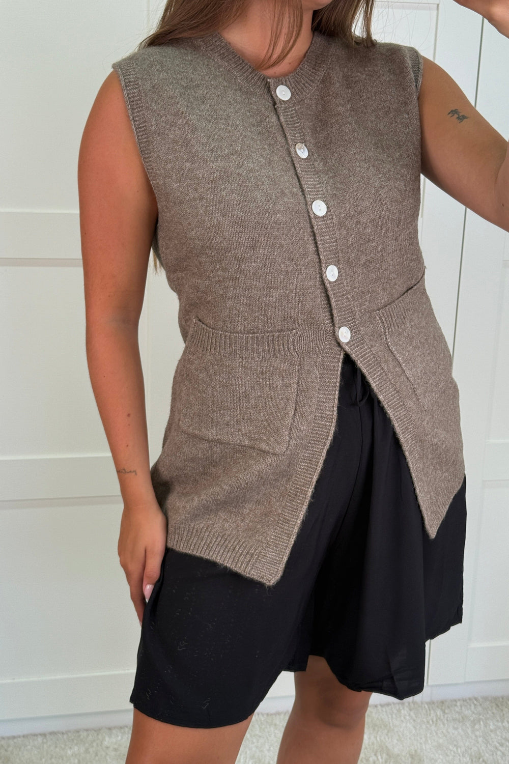 A-bee - Esme Vest - Taupe Veste