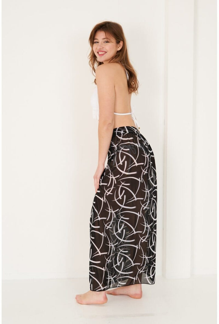 A-bee - Long beach sarong skirt HS405 - Geometric Nederdele 