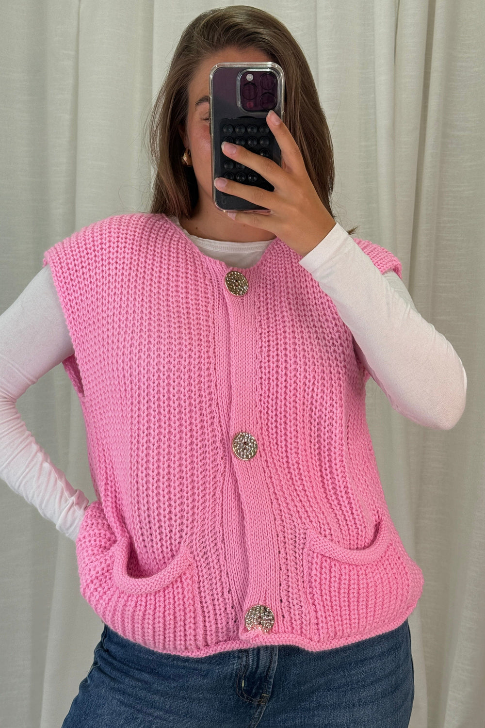 A-bee - Marya Vest - Pink Veste
