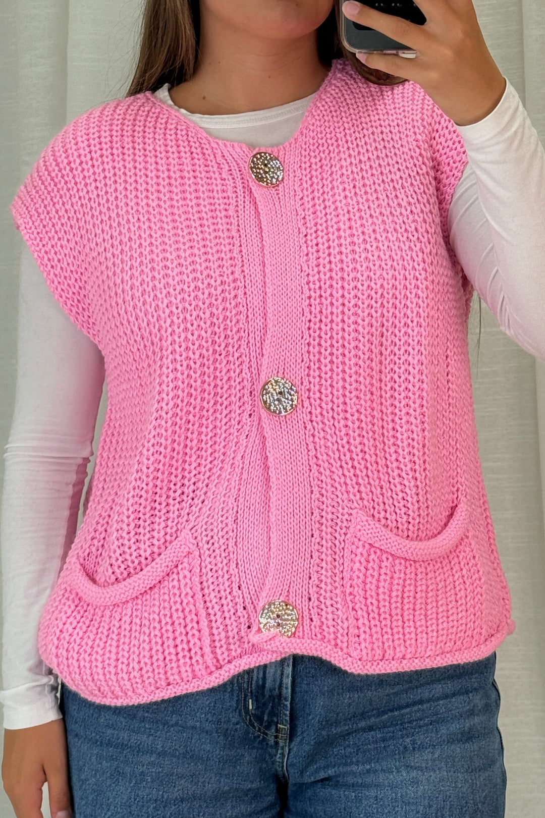 A-bee - Marya Vest - Pink Veste