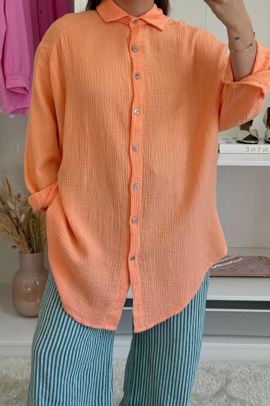 A-bee - Runa Shirt - Orange Skjorter