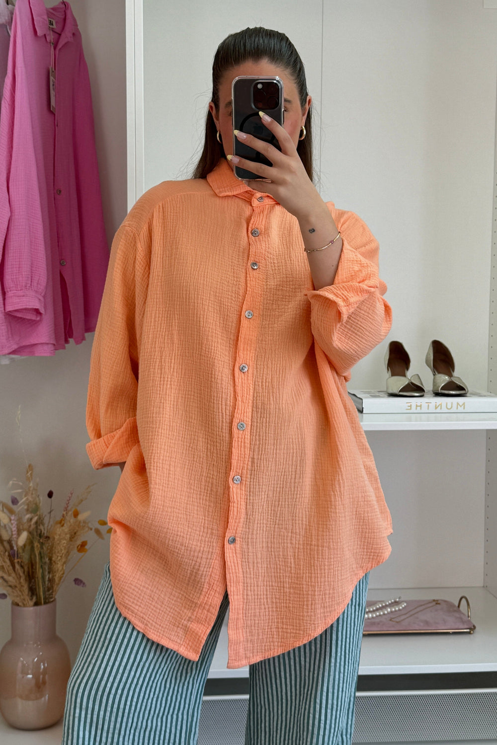 A-bee - Runa Shirt - Orange Skjorter