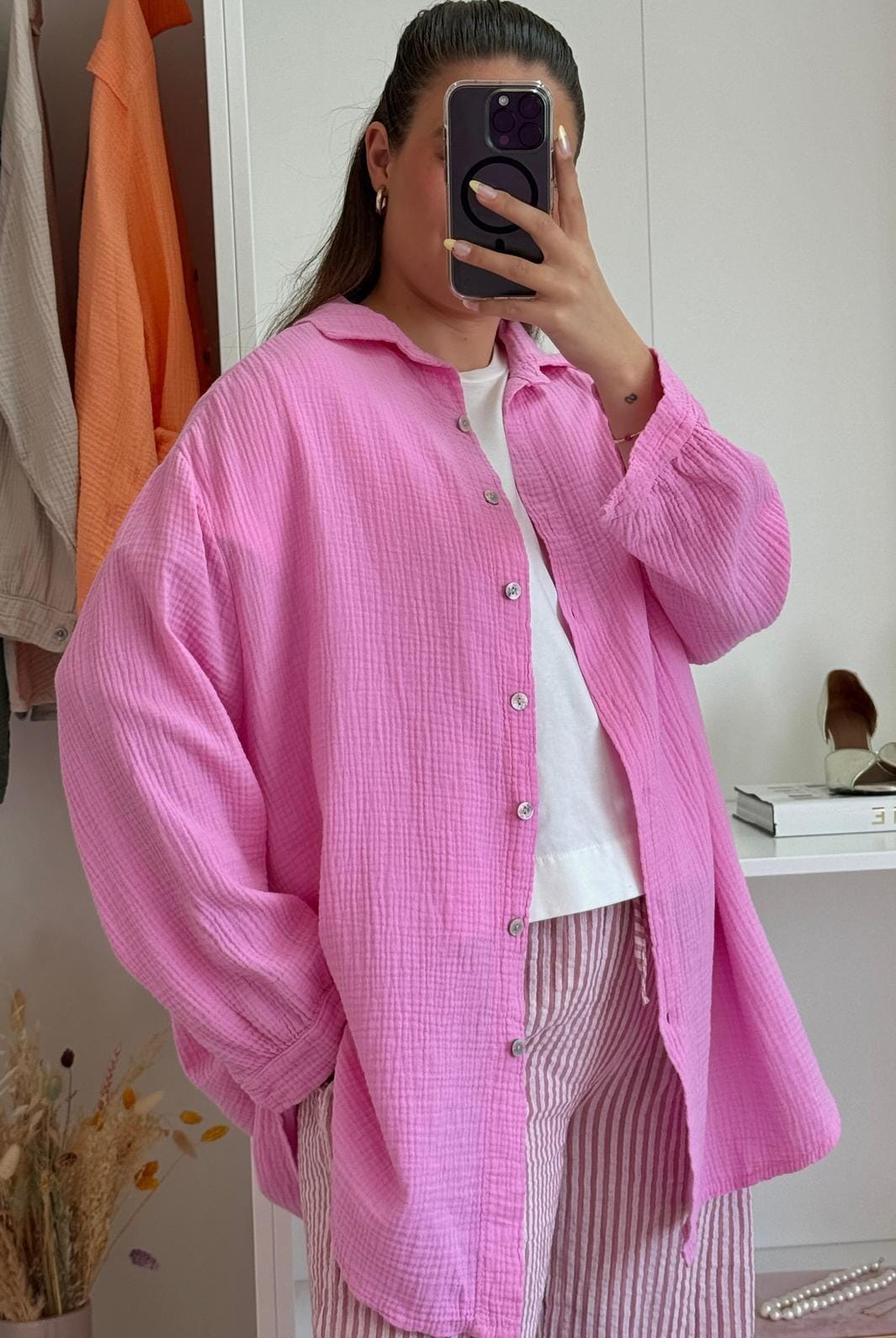 A-bee - Runa Shirt - Pink Skjorter
