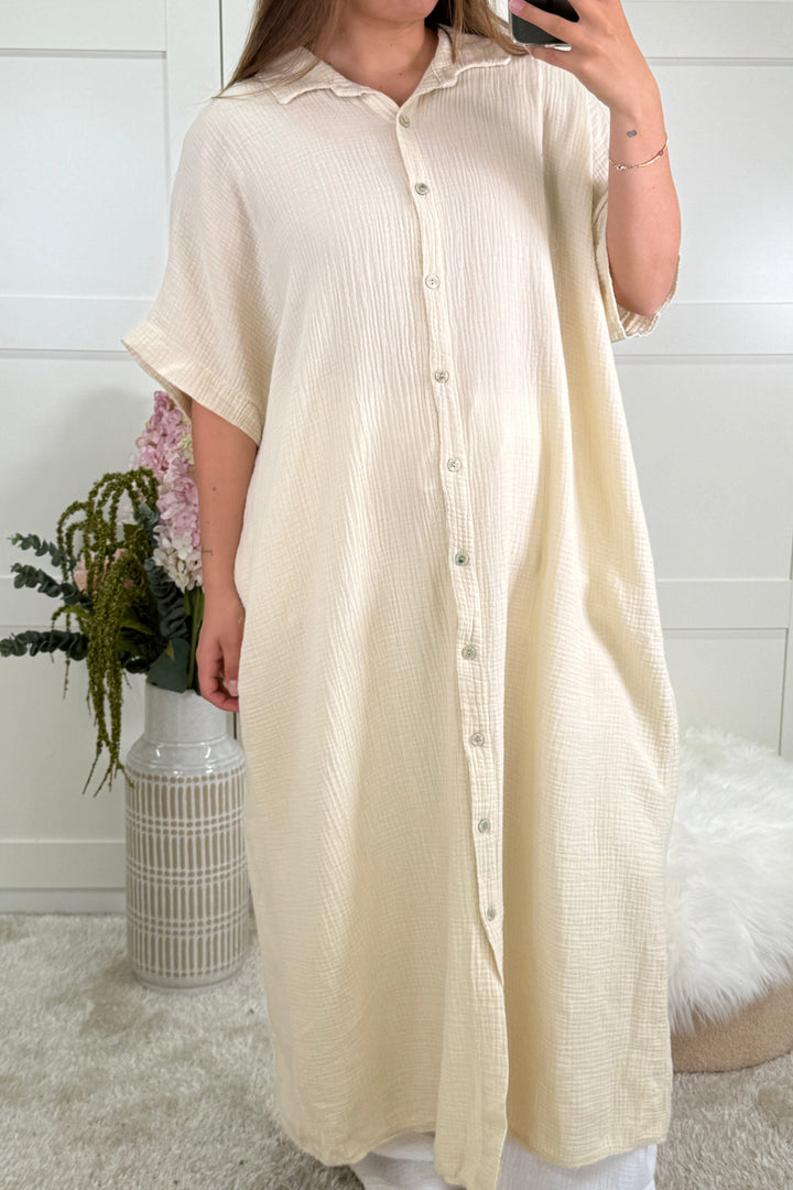 A-bee - Selma Kjole - Beige Kjoler