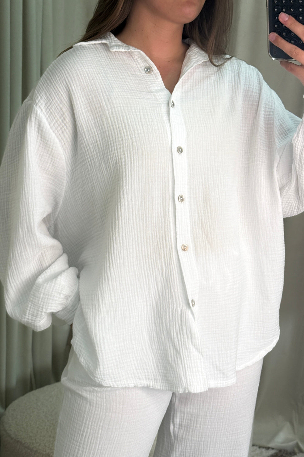 A-bee - Sonja Shirt - White Skjorter