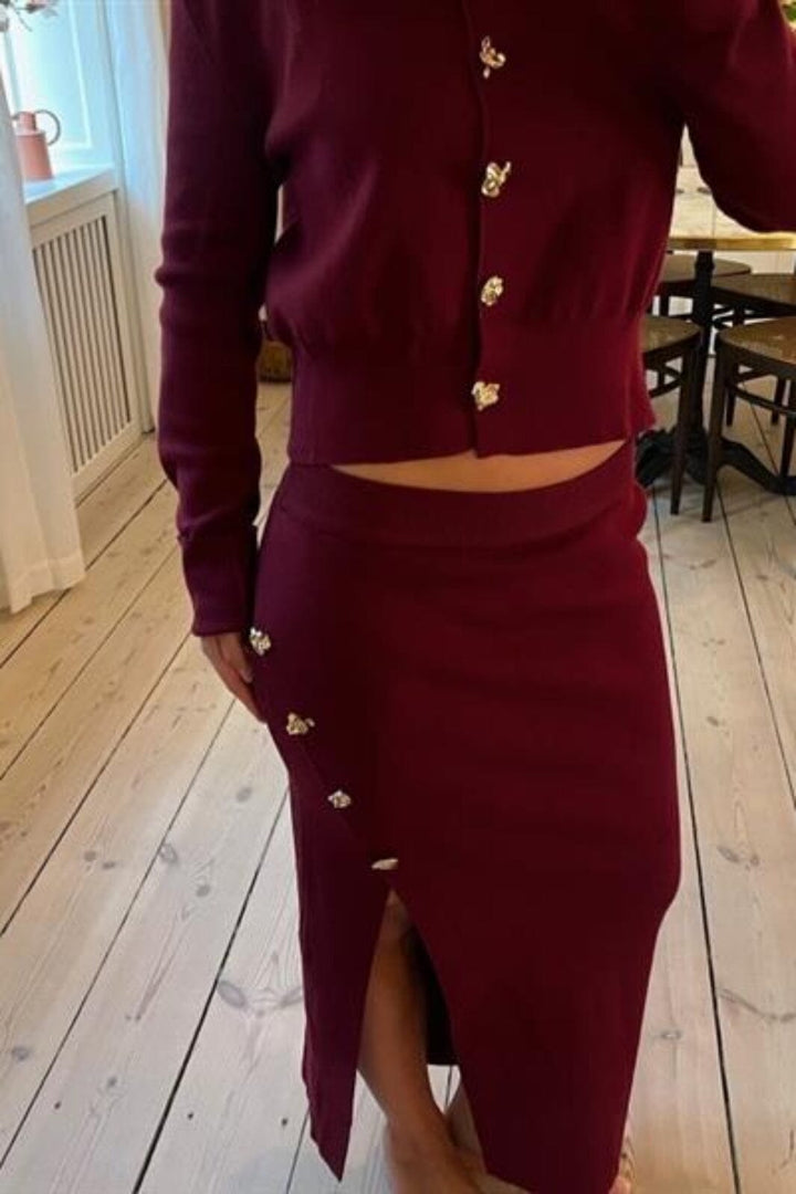 A-bee - Summer Skirt - Burgundy Nederdele