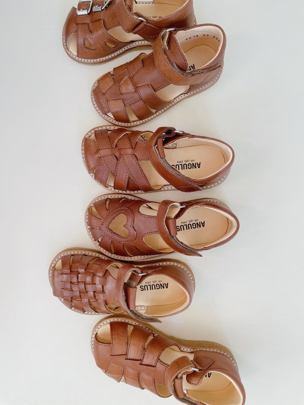 Angulus - Begynder sandal med velcrolukning - 1545 Cognac Sandaler 