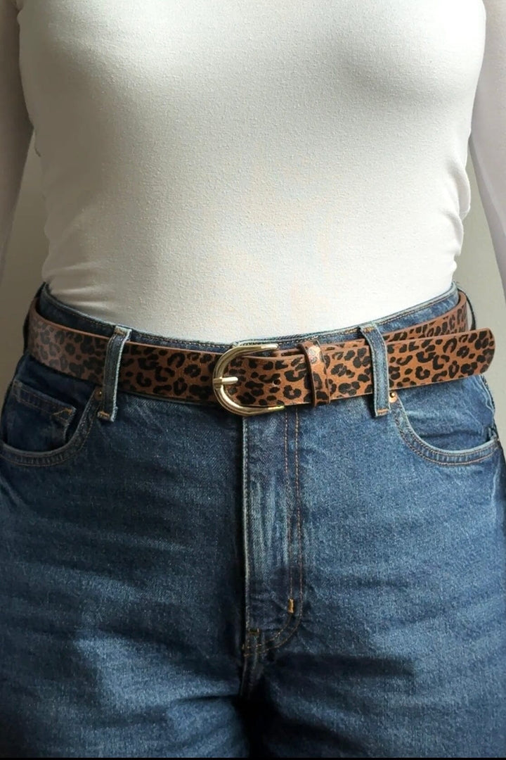 Anobel Copenhagen - Leopard Print Belt C-23158 - Brown Bælter