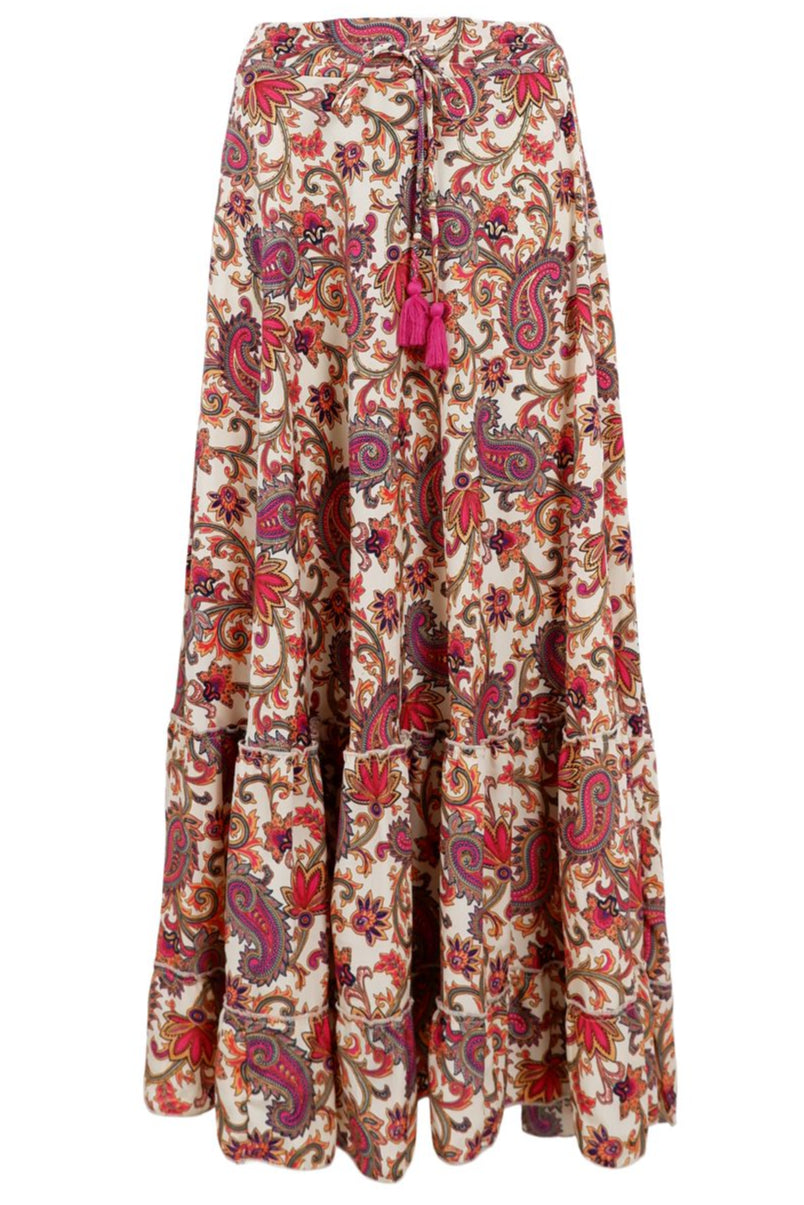 Black Colour - Bcluna Maxi Frill Skirt 39133 - Vivid Rouge