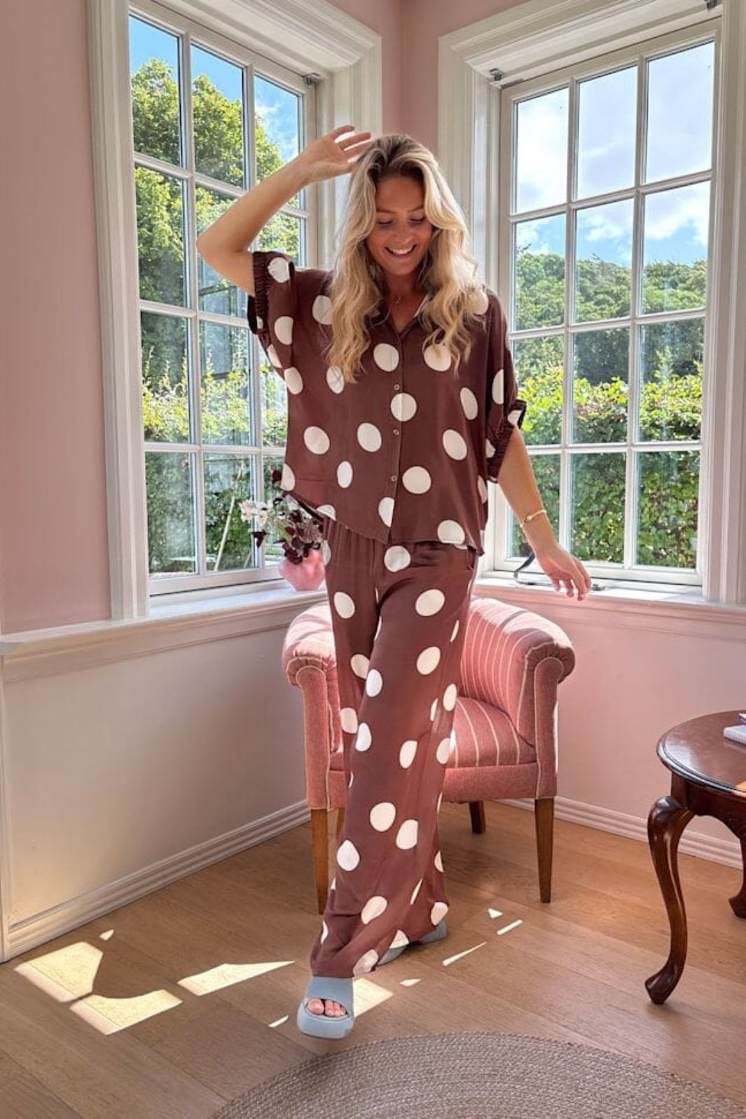 Black Colour - Bcmabel Pant 40990 - Mocca Dot Bukser
