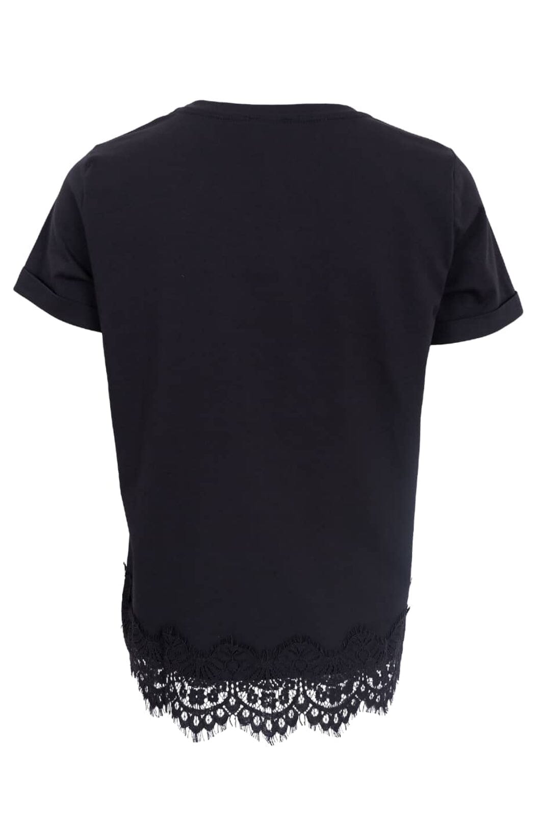 Black Colour - Bcmay Ss Lace Tee 40920 - Shirts - Black