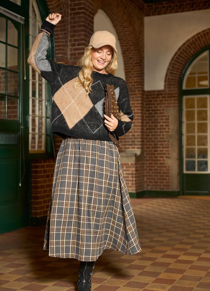 Black Colour - Bcnellie Skirt 41008 - Grey Nederdele