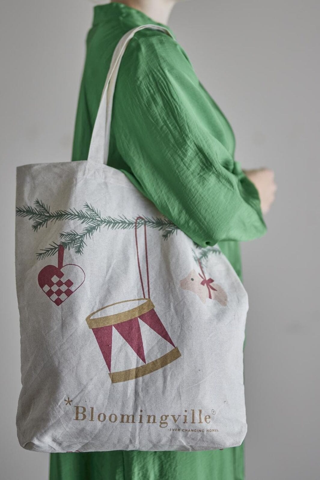Bloomingville - Yule Mulepose, Rød, Bomuld 82063091 - Red Accessories