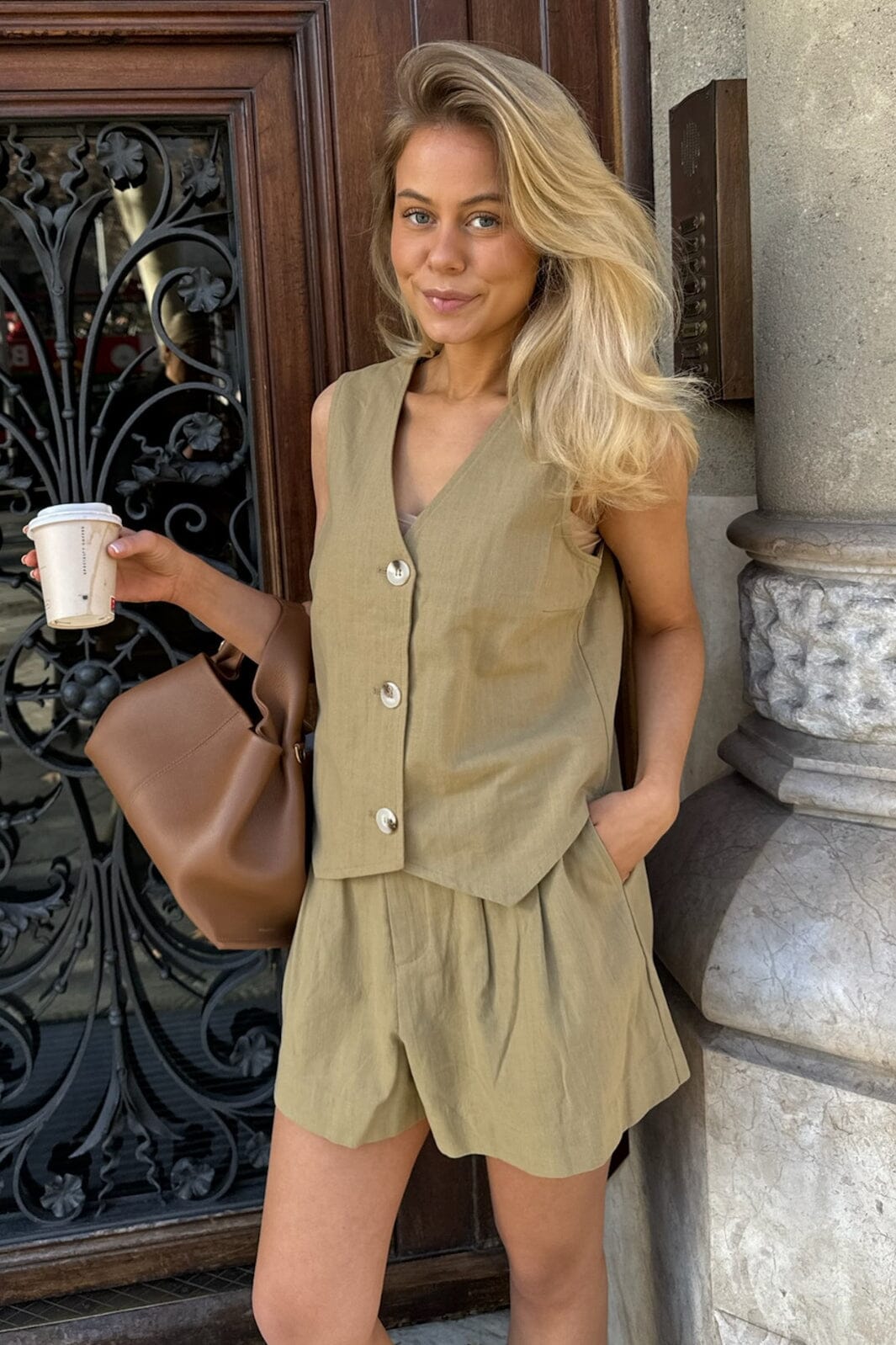 BYIC - Celinaic Vest - lkhaki Light Khaki Blazere