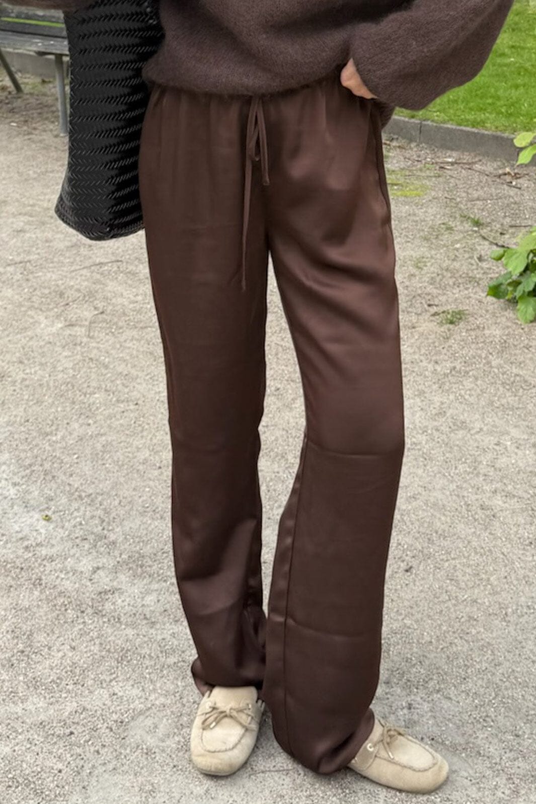 BYIC - Fieic Pants A23851 - Dark Brown Satin