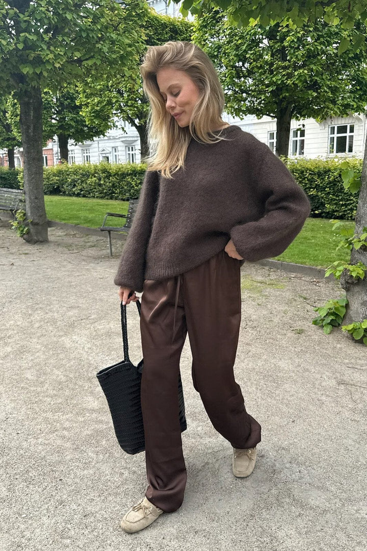 BYIC - Fieic Pants A23851 - Dark Brown Satin