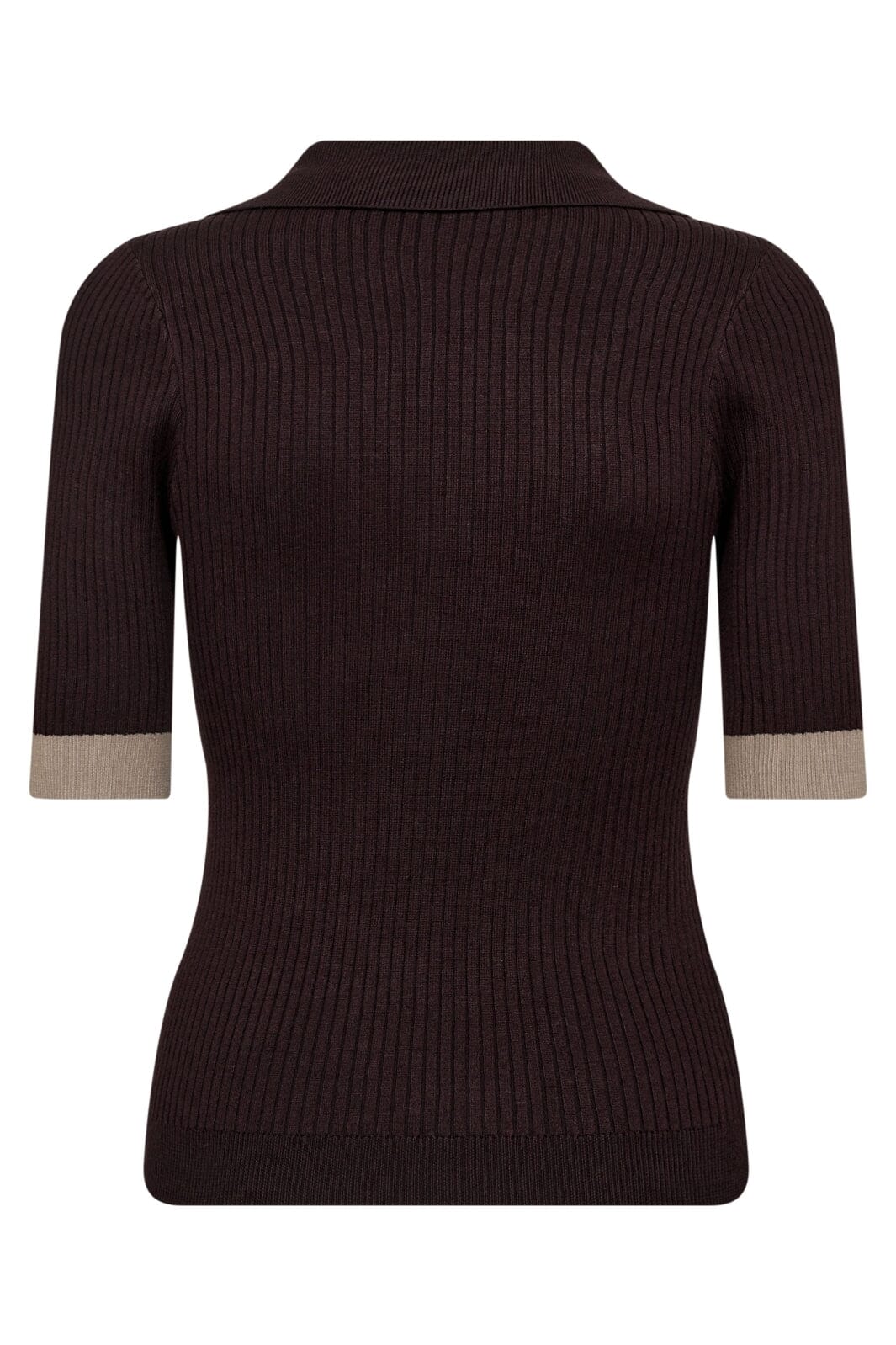 Co´Couture - Bonnycc Polo Ss Knit 32205 - 83 - Mocca