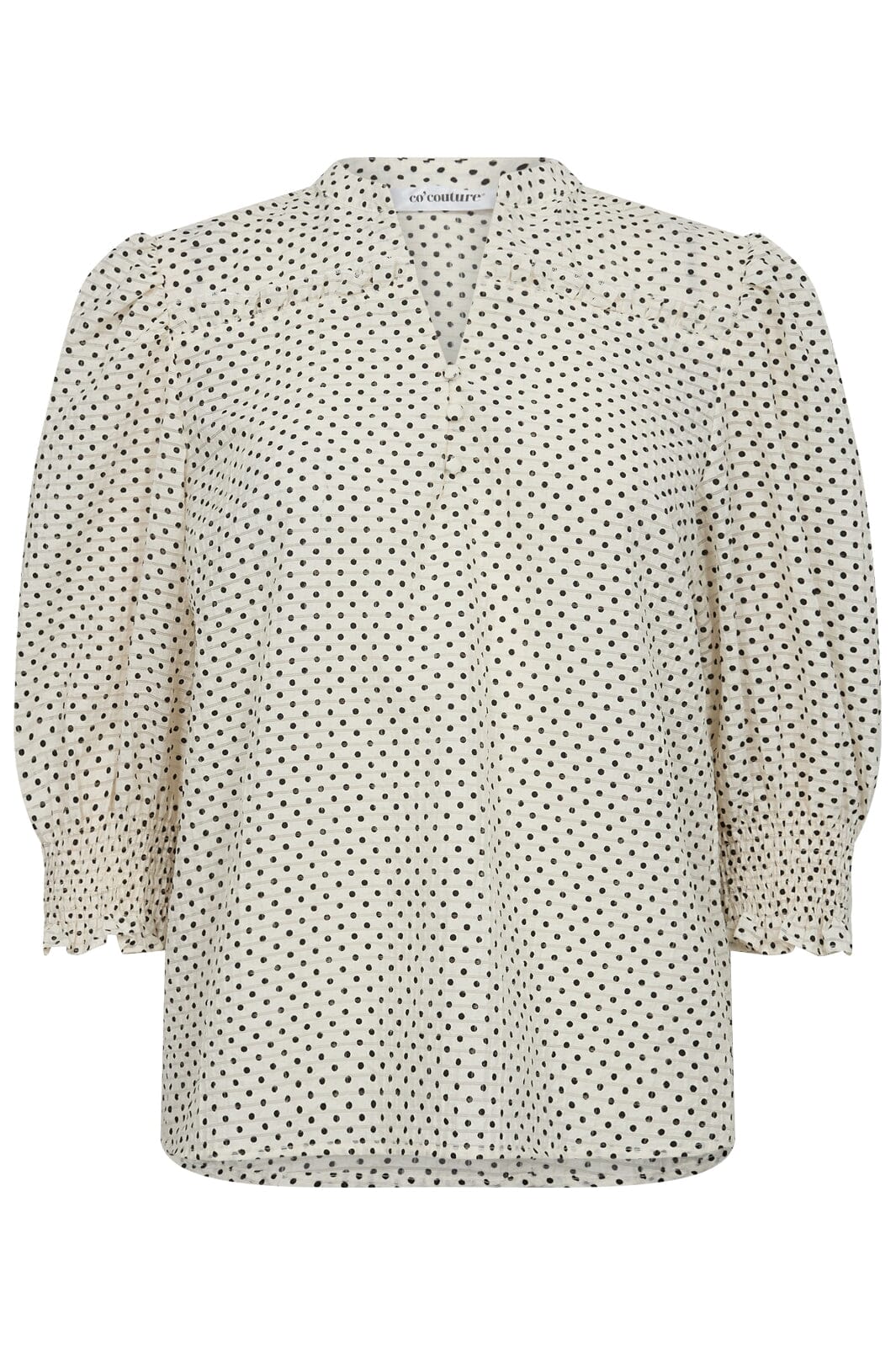 Co´couture - Chesscc Dot Ss Shirt 35434 - 11 Off White Bluser 