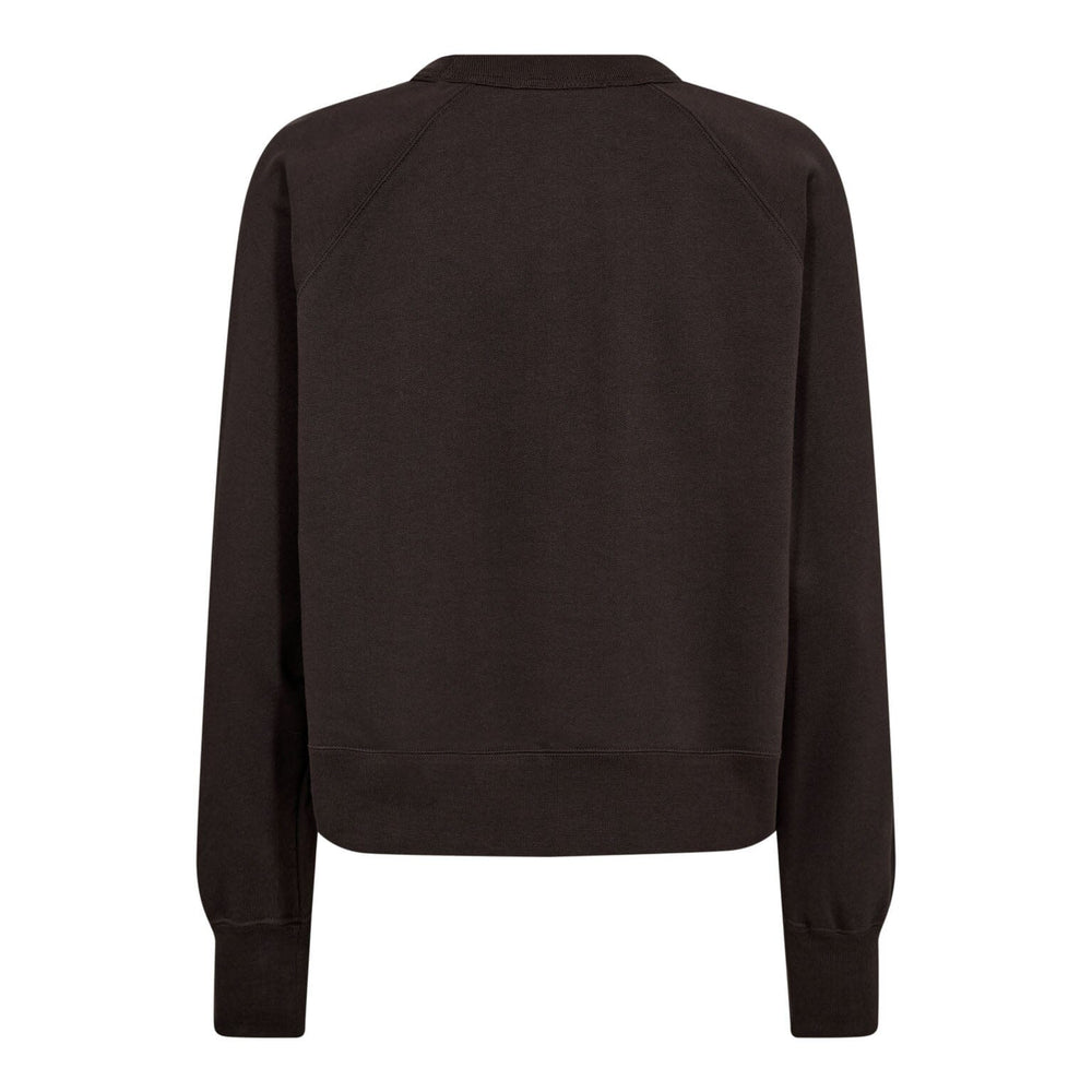 Co´Couture - Eriscc Emb Sweat 47006 - 145 - Dark Brown Sweatshirts