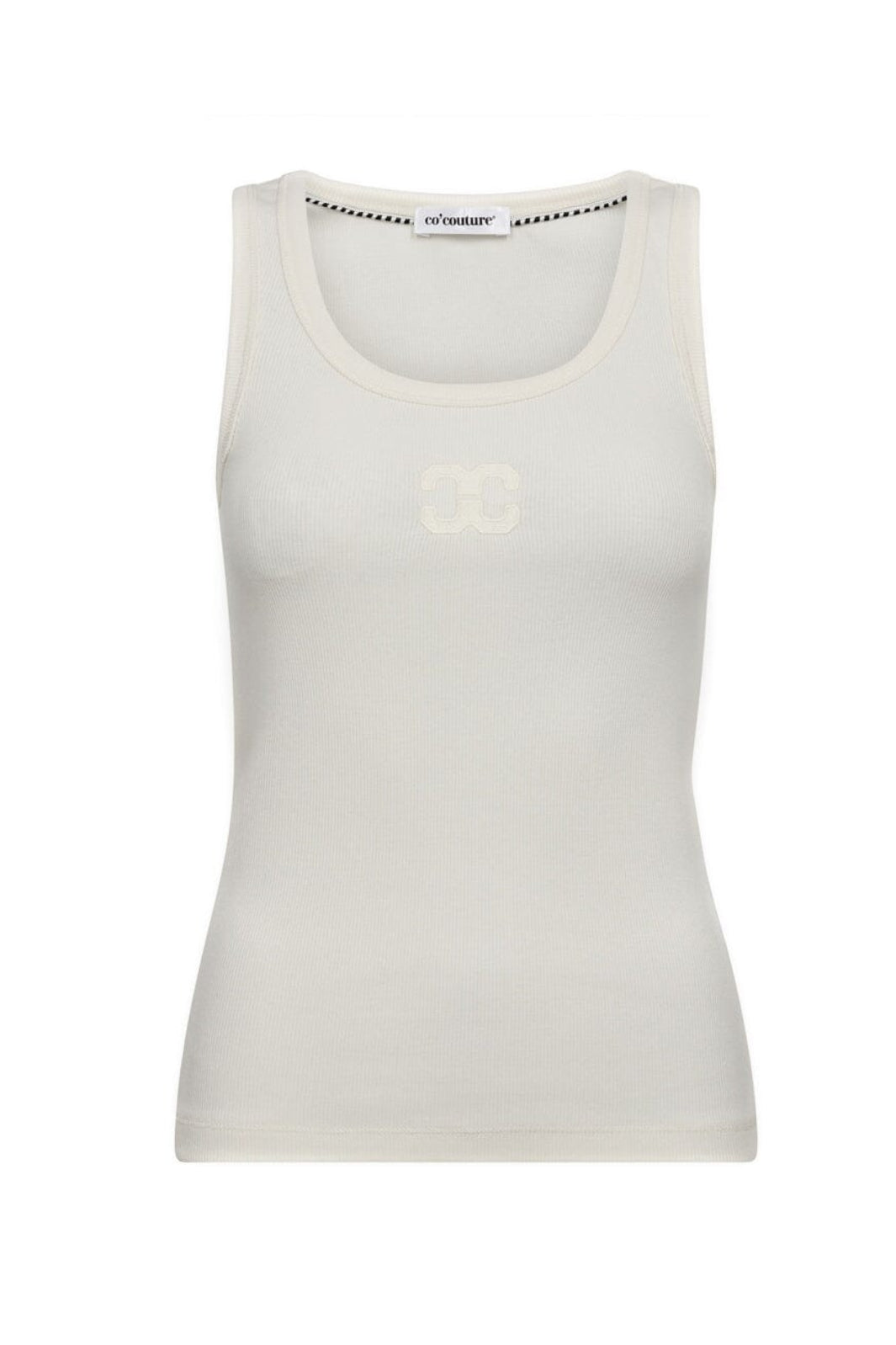 Co´Couture - Grannycc Rib Solid Emb Tank 43009 - 4000 - White