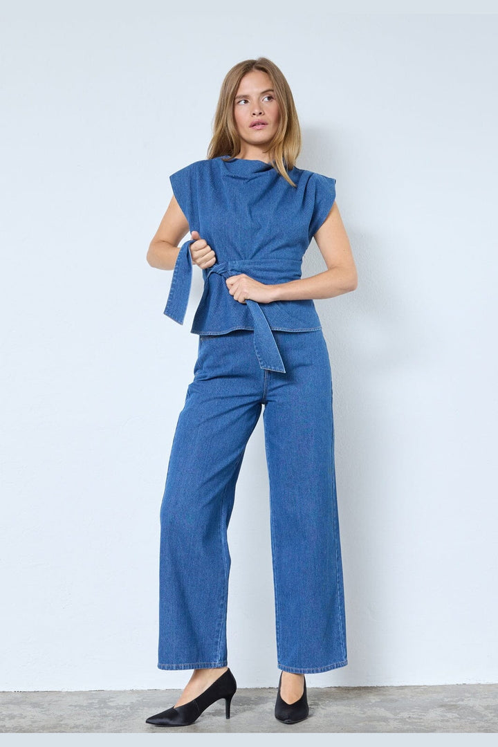 Co´Couture - Kimmycc Pleat Top 45001 - 555 - Dark Denim