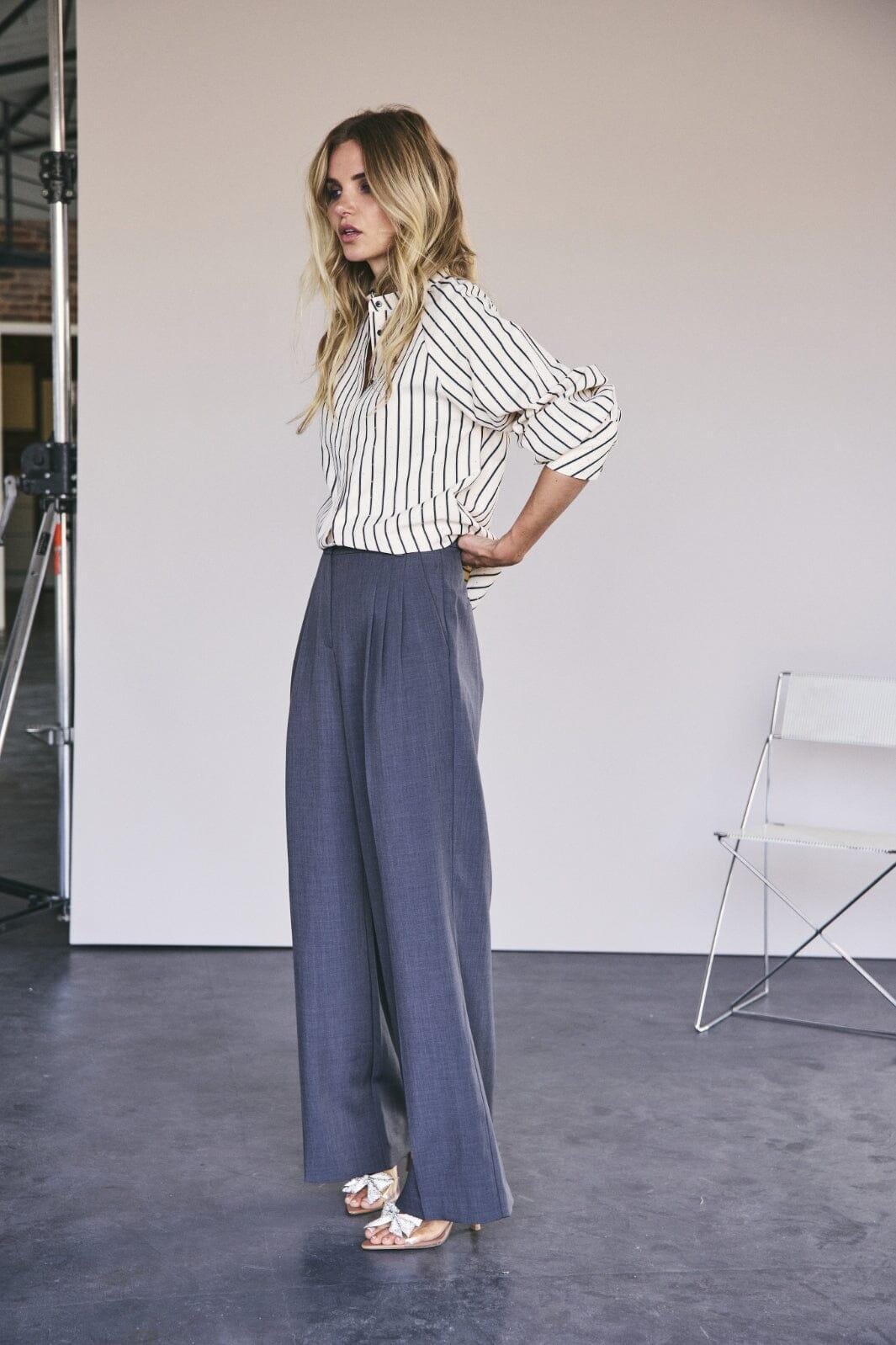 Co´Couture - Lianecc Pleat Pant 31425 - 140 Dark Grey
