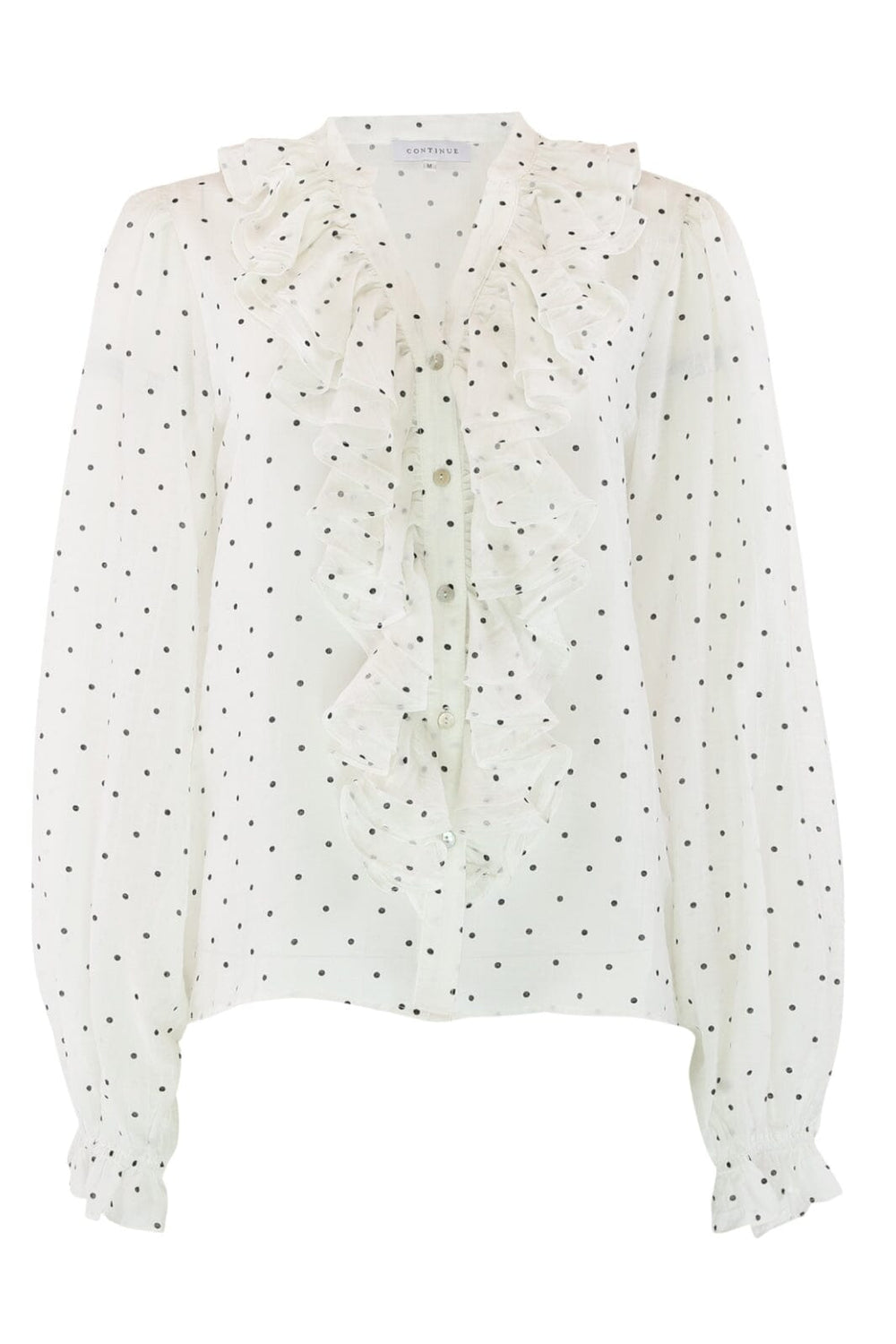 Continue - Frida Dot 14958 - White W Black Dot