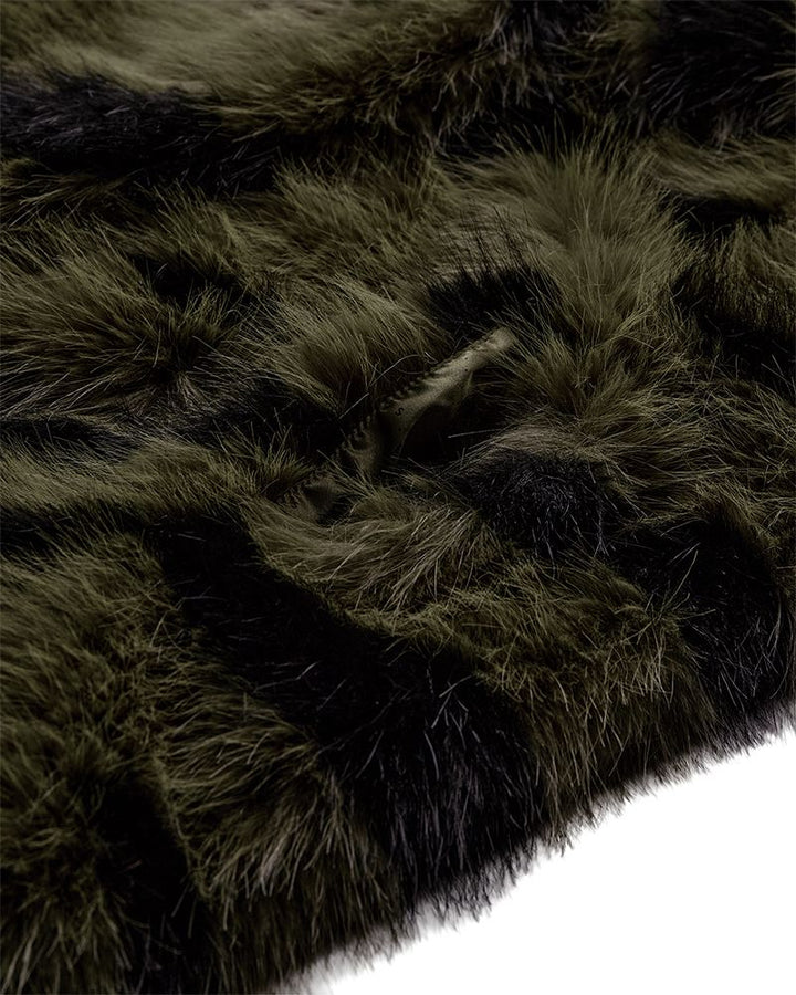 Copenhagen Muse - Plushy-jacket 207076 - 111 Dark Olive W, Black