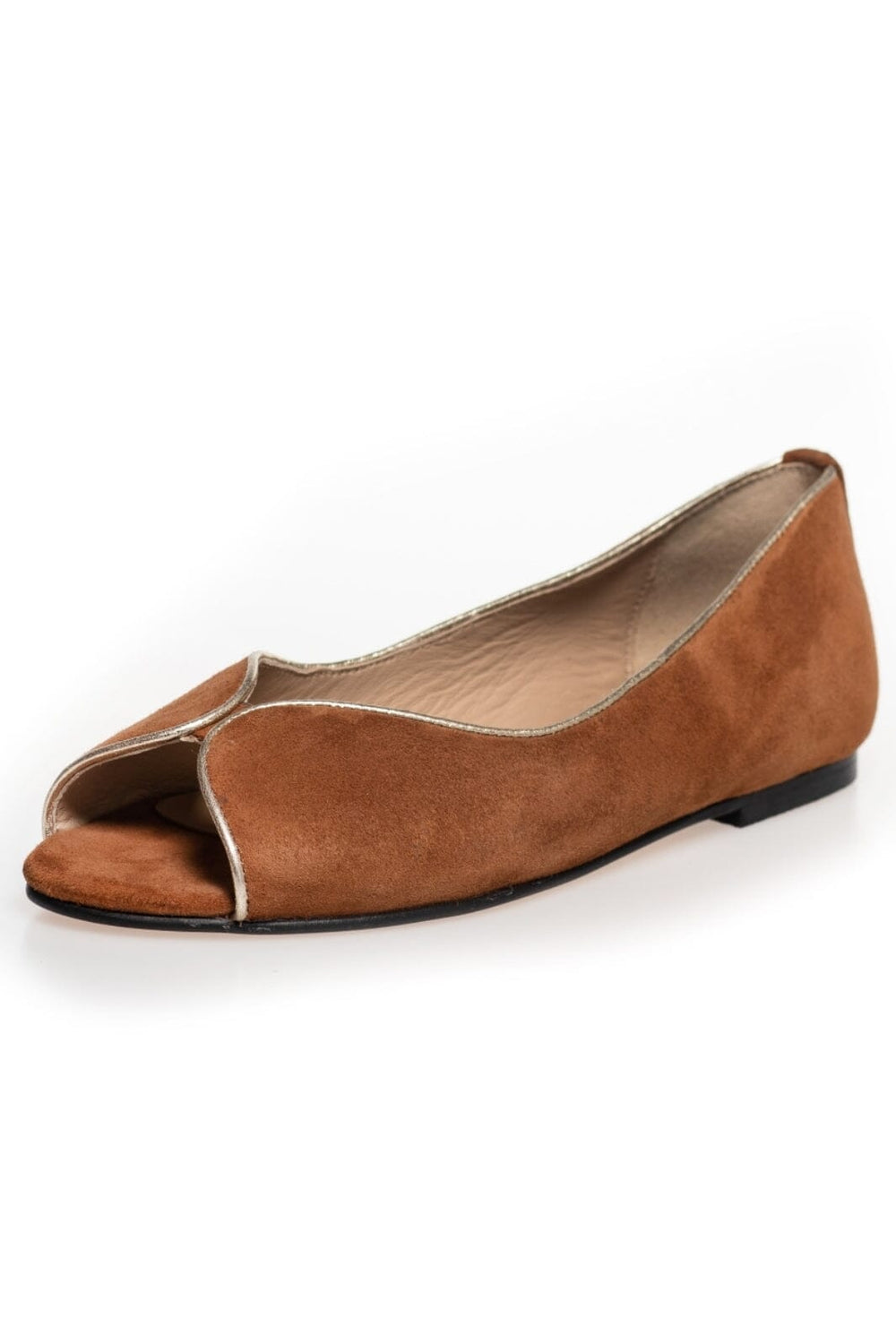Copenhagen Shoes - Like A Melody Suede - 0241 Cognac Ballerinaer