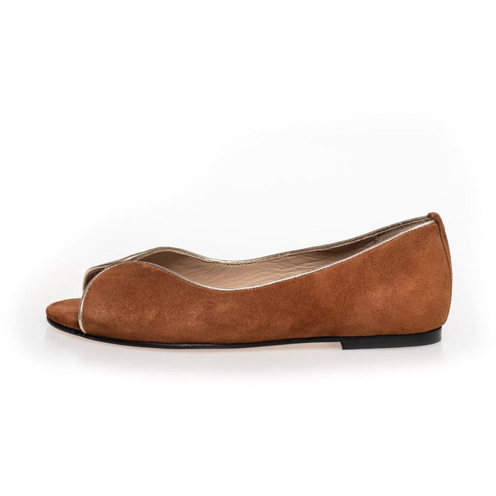 Copenhagen Shoes - Like A Melody Suede - 0241 Cognac Ballerinaer