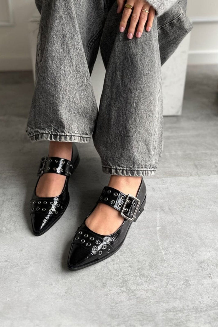 Copenhagen Shoes - Passion Move-Patent CS8386 - 0001 - Black Ballerinaer