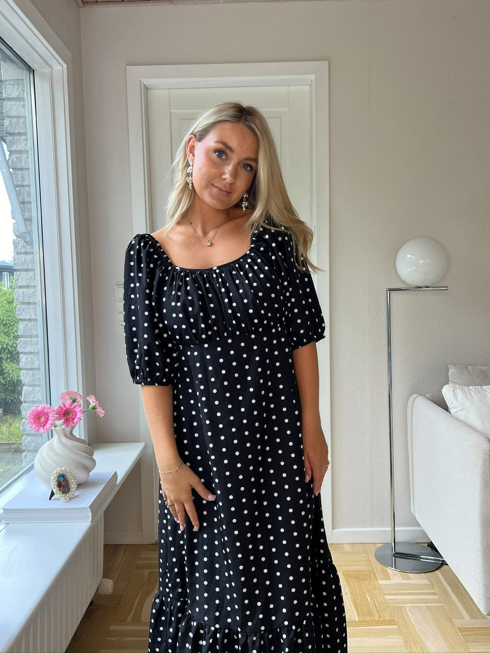 Dear Molly - Dot Dress 129650B - Black W.white Dots Kjoler