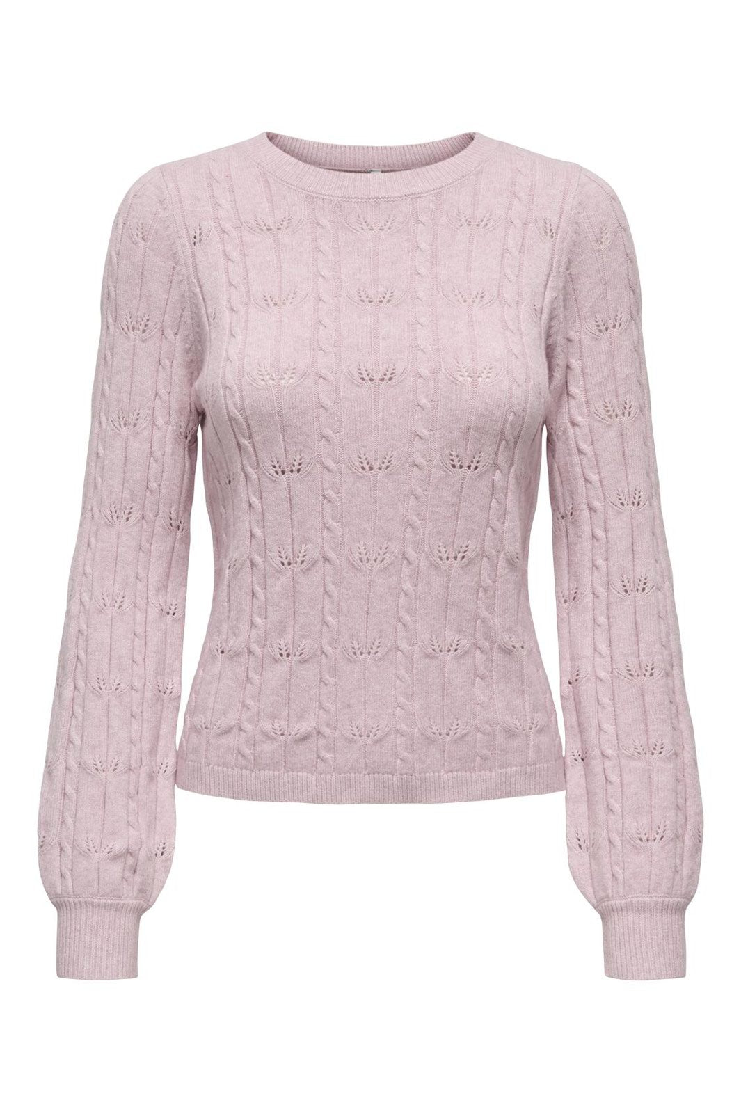 Only - Onlkatia Ls Structure O-Neck Pull Cc Knt - 4884484 Burnished Lilac Melange