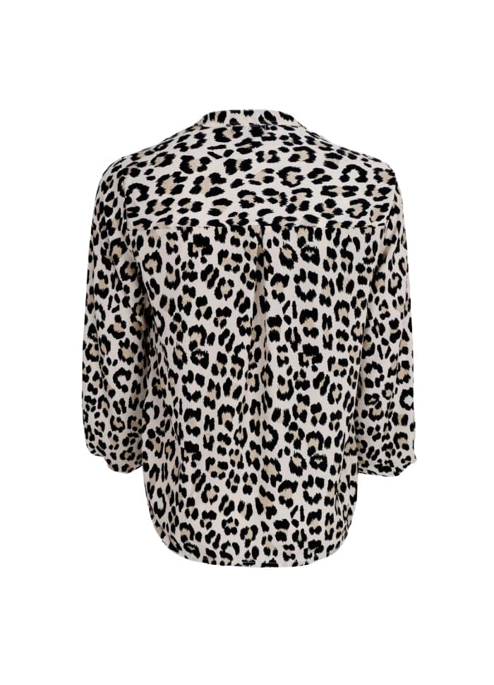 Forudbestilling - Black Colour - Bcluna Blouse - Lt. Leopard Bluser
