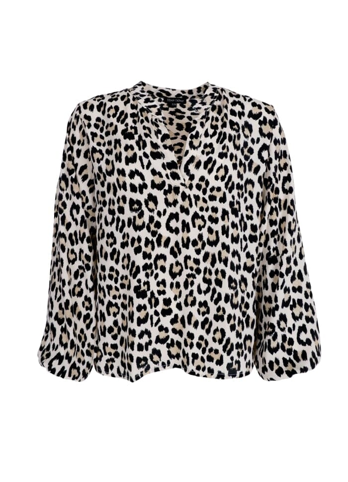 Forudbestilling - Black Colour - Bcluna Blouse - Lt. Leopard Bluser