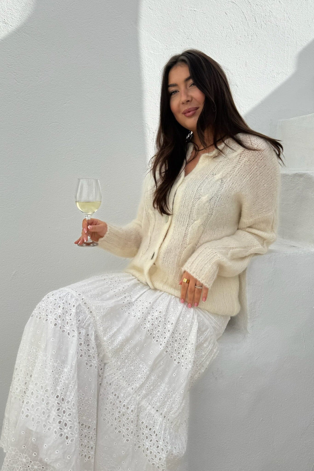 Forudbestilling - BYIC - Ditteic Cardigan 3420 - White Cardigans