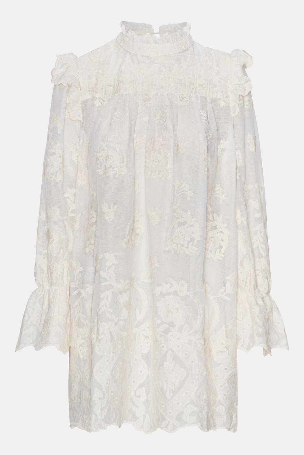 Forudbestilling - BYIC - Ellinoric Lace Dress - vw Vintage White Kjoler
