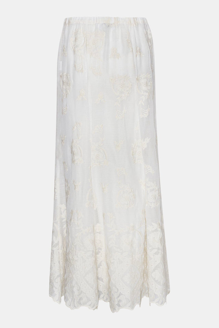 Forudbestilling - BYIC - Ellinoric Lace Maxi Skirt - vw Vintage White Kjoler 