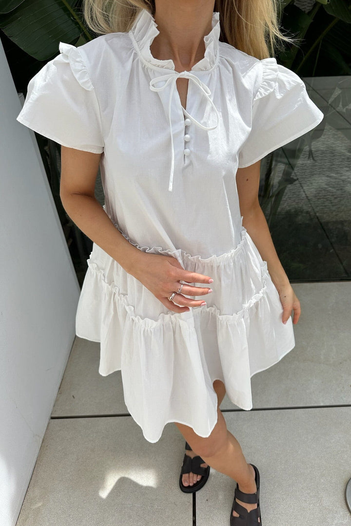 Forudbestilling - BYIC - Fridaic Dress - white White Kjoler 