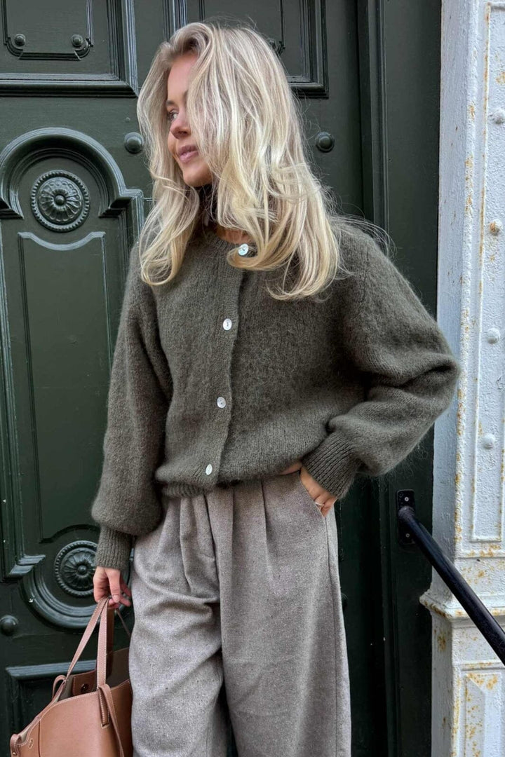 Forudbestilling - BYIC - Idaic Cardigan - armyg Army Green Cardigans