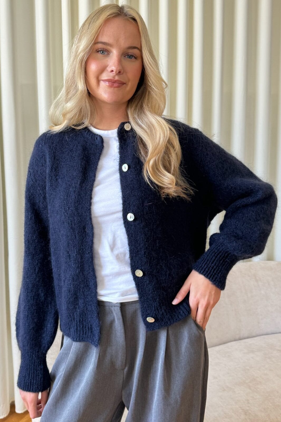 Forudbestilling - BYIC - Idaic Cardigan - navy Navy Cardigans