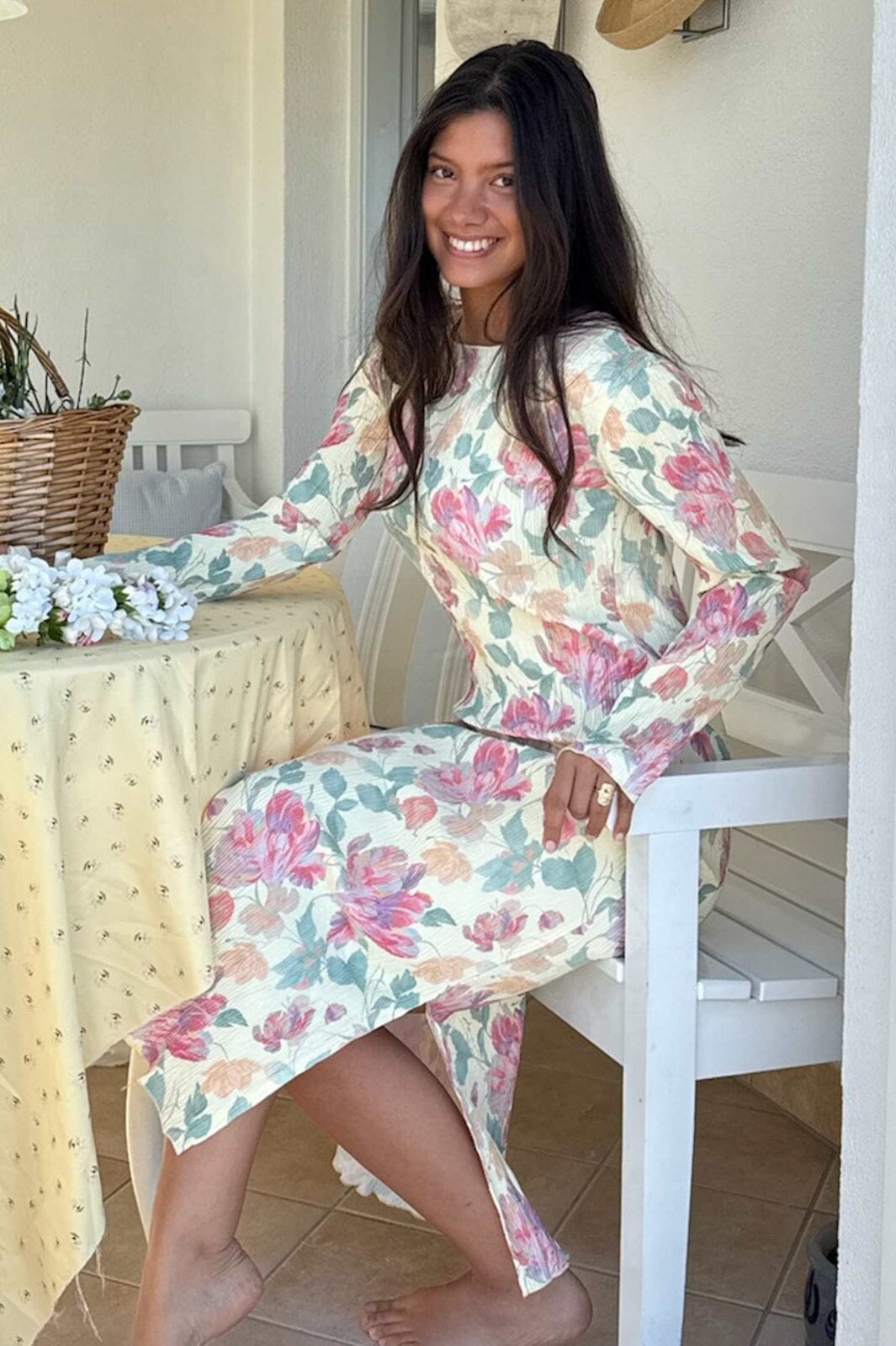 BYIC - Odaic Ss Dress A23834 - Abstract Pink Flower Print