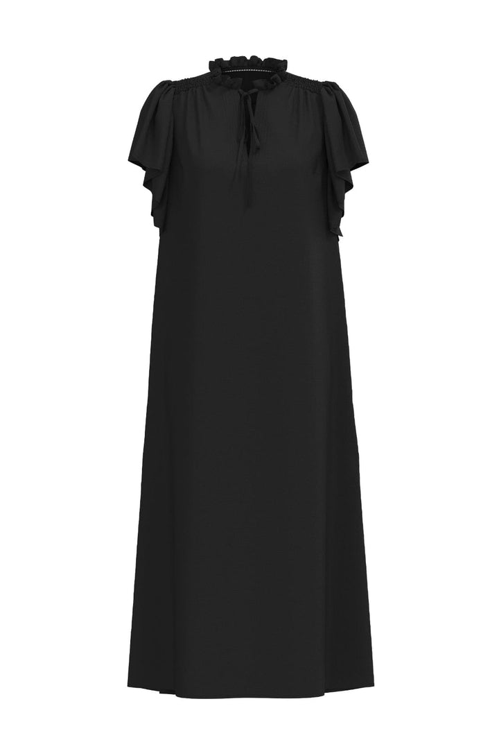 Forudbestilling - Co´couture - Heracc Ss Frill Dress 36421 - 96 Black Kjoler