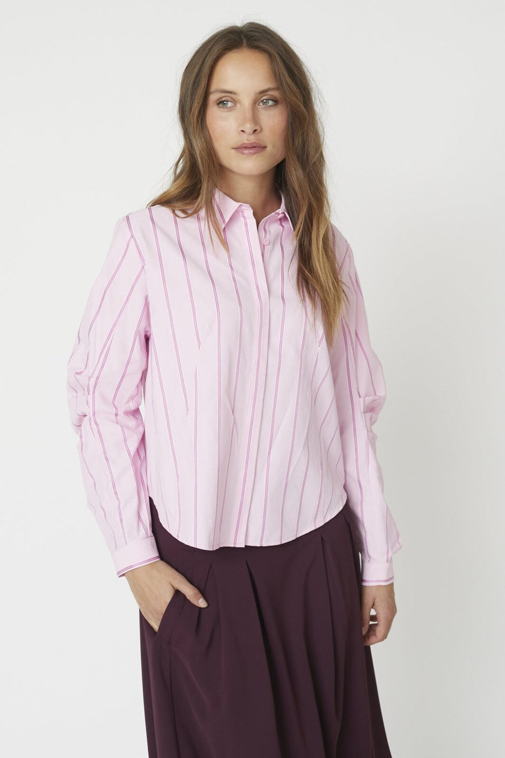 Co´Couture - Rosalinacc Stripe Shirt 35877 - 4543 - Pale Pink