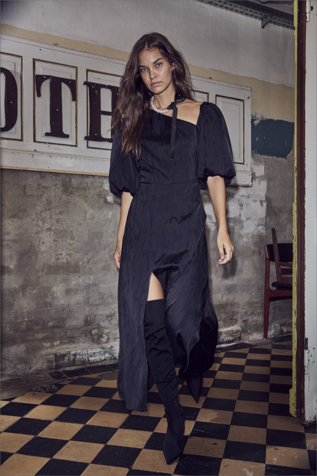 Forudbestilling - Co´couture - Siricc Asym Dress 36405 - 96 Black Kjoler