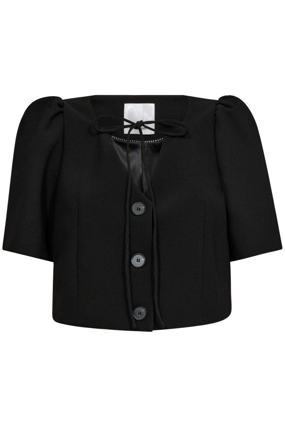 Forudbestilling - Co´couture - Volacc Crop Tie Ss Blazer 30193 - 96 Black Blazere 