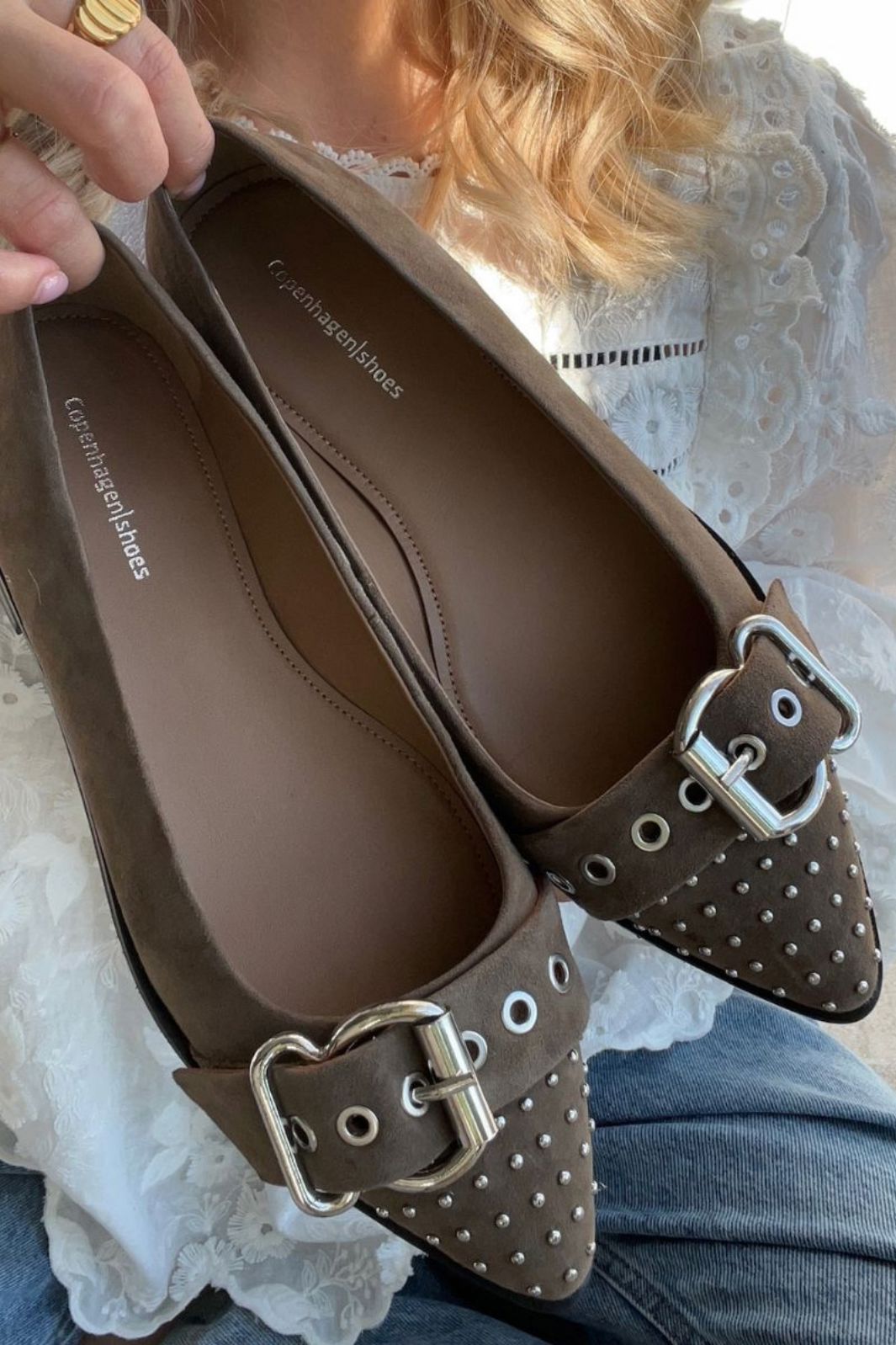 Forudbestilling - Copenhagen Shoes - As The Move Suede CS8537 - 0027 - Green Ballerinaer