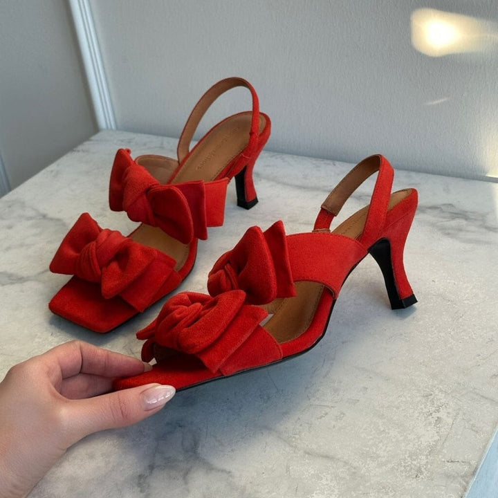 Forudbestilling - Copenhagen Shoes - Breathe Suede CS8425 - 0018 - Cherry Tomato Ballerinaer