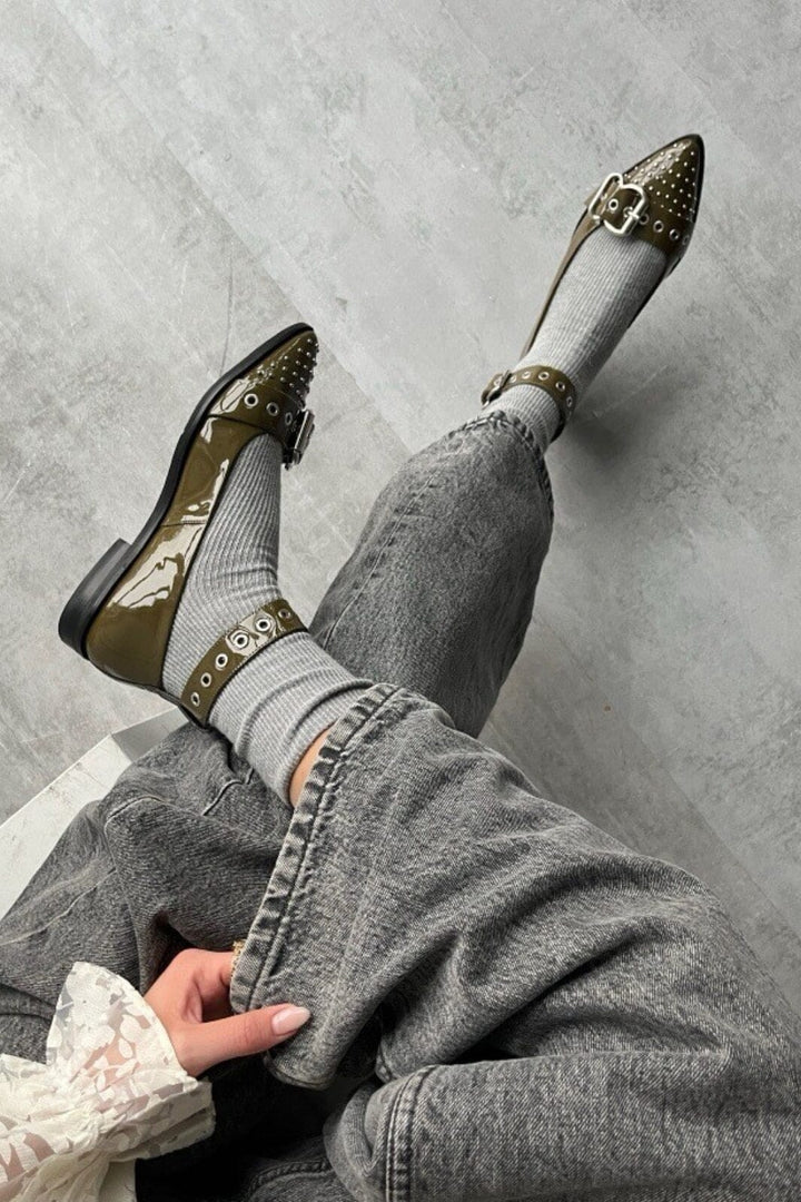 Forudbestilling - Copenhagen Shoes - Future Love Patent CS8540 - 0027 - Green Ballerinaer